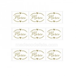 Stickers timbres "Merci"