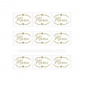 Stickers timbres "Merci" x 80