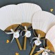 Eventail blanc bambou deco originale
