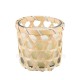 Bougie verre et rotin
