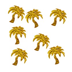 Paillettes déco palmier or