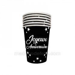 Gobelets anniversaire (lot de 6)