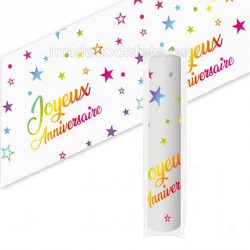 Chemin de table anniversaire couleur
