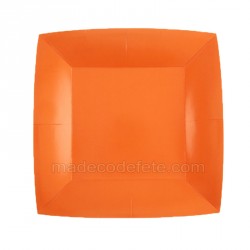 Assiettes 23 cm orange x 10