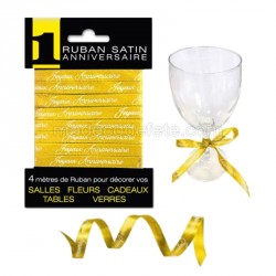Ruban jaune or jx anniversaire