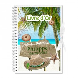 Livre d'or retraite thème tropical