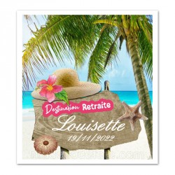 Faire-part retraite tropicale