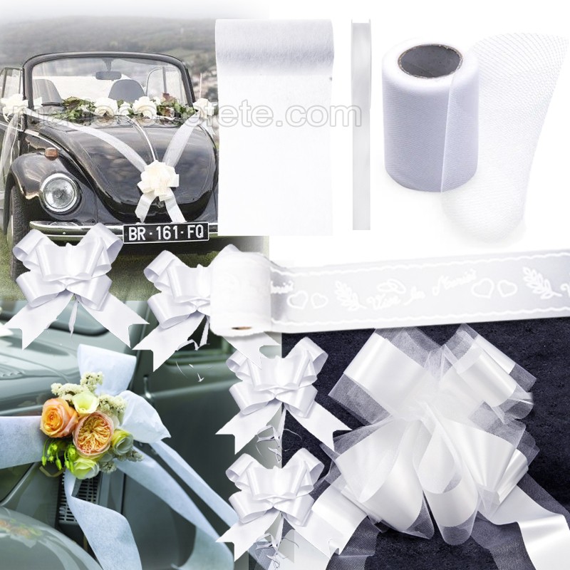 kit de décoration pas cher pour voiture des mariés mariage