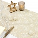 Chemin de table toile flocons 4 m