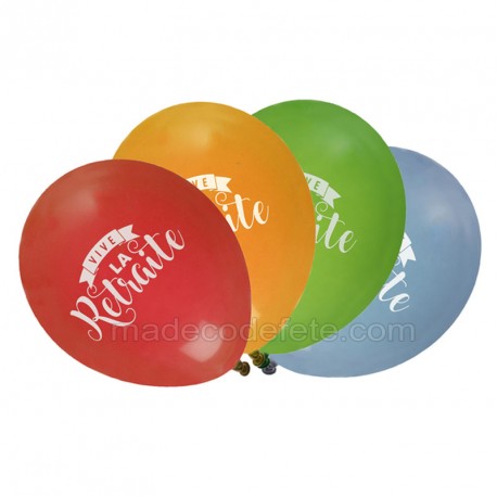 Ballons retraite exotique x 8