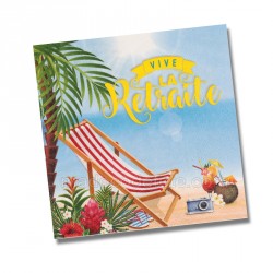 Serviettes tropicales retraite x 20