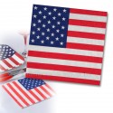 Serviettes thème USA x 20