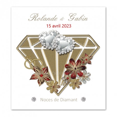 Faire-part noces de diamant