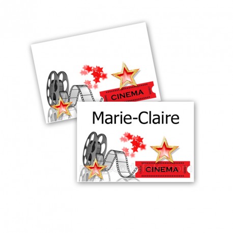 Porte-noms cinéma pellicule (lot de 10)