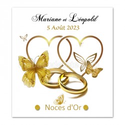 Faire-part anniversaire mariage noces d'or