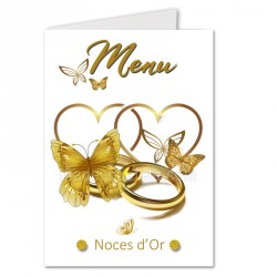 Menu noces d'or