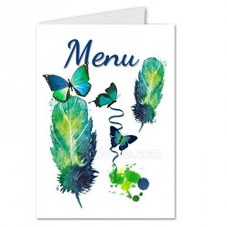 Menu plumes et papillons