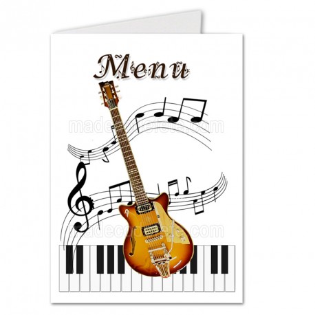 Menu musique guitare électrique