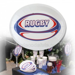 Assiette ovale rugby