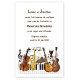 Invitation repas instruments musique