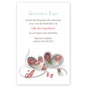 Invitation repas noces de porcelaine