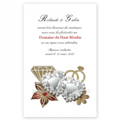 Invitation repas noces de diamant