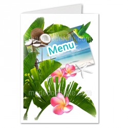 menu carte postale tropique