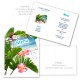 menu carte postale tropique vierge ou personnalisé