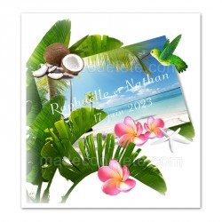 Faire-part carte postale tropiques