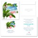 Faire-part carte postale tropiques personnalisé