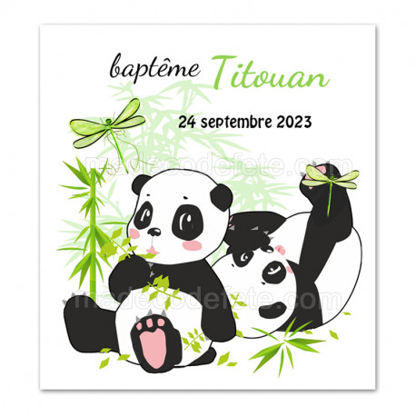 Faire-part petit panda joueur