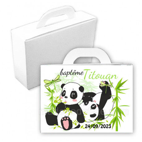 Valise dragées panda espiègle