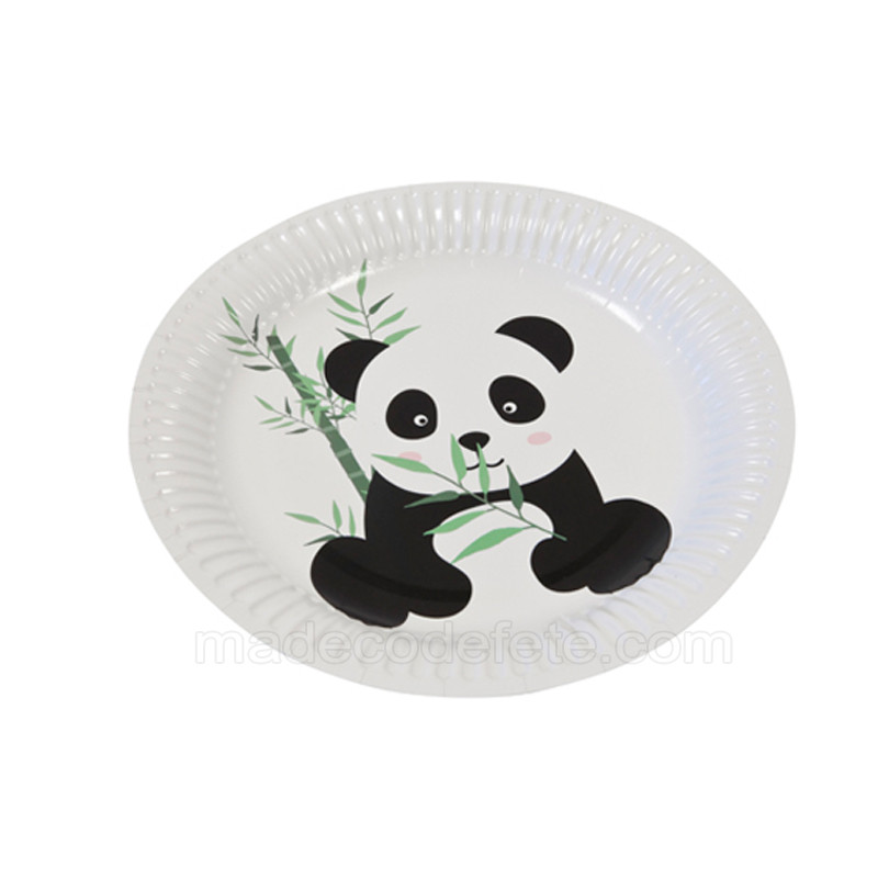 Assiette ronde Panda REF/7893 Thème des animaux, Zoo