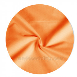 Tissu satin polyester orange 50 cm x 150 cm