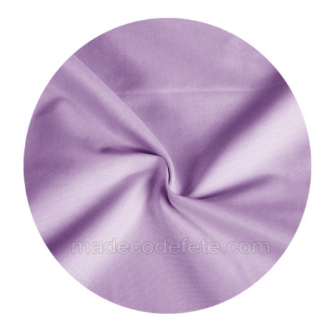 Tissu satin polyester parme 50 cm x 150 cm