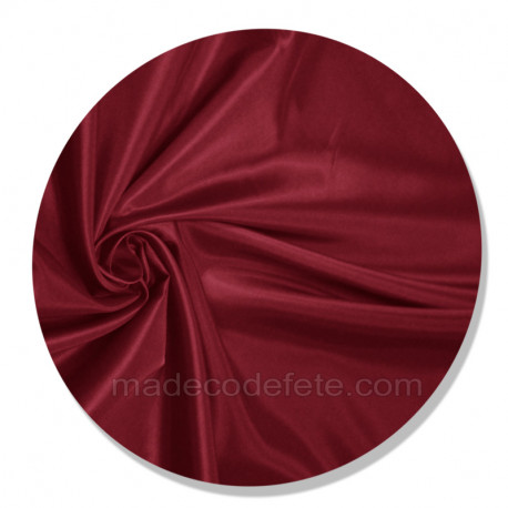Tissu satin polyester bordeaux 1 m x 1,50 m