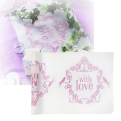 Chemin de table Vintage White love