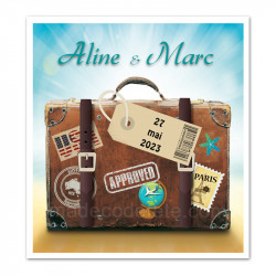 Faire-part valise voyages