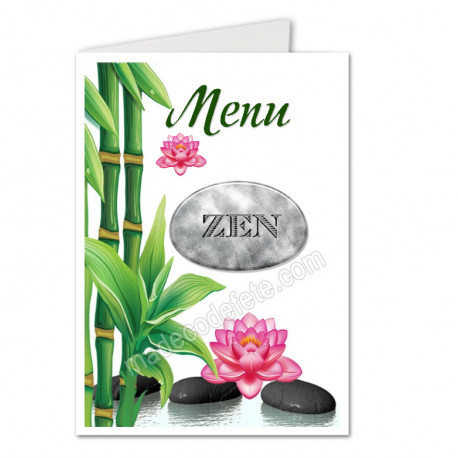 Menu zen lotus fuchsia