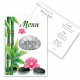 Menu zen lotus fuchsia personnalisé