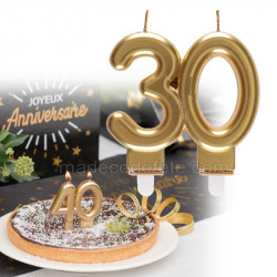 bougie anniversaire chiffre 30 - deco anniversaire 30 ans pas cher