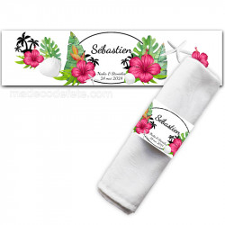 Porte-serviette hibiscus bananier