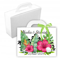 Valise dragées hibiscus bananier