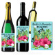 Etiquettes bouteilles hibiscus bananier X 2