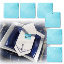 24 porte-noms nacre turquoise