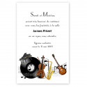 Invitation repas instruments musique