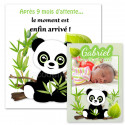 Faire-part naissance petit panda