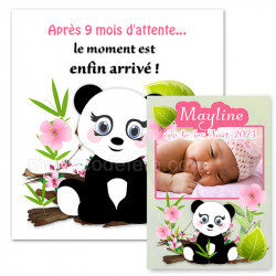 Faire-part naissance petite panda