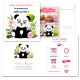 Faire-part naissance petite panda texte