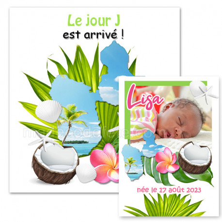 Faire-part naissance Guadeloupe